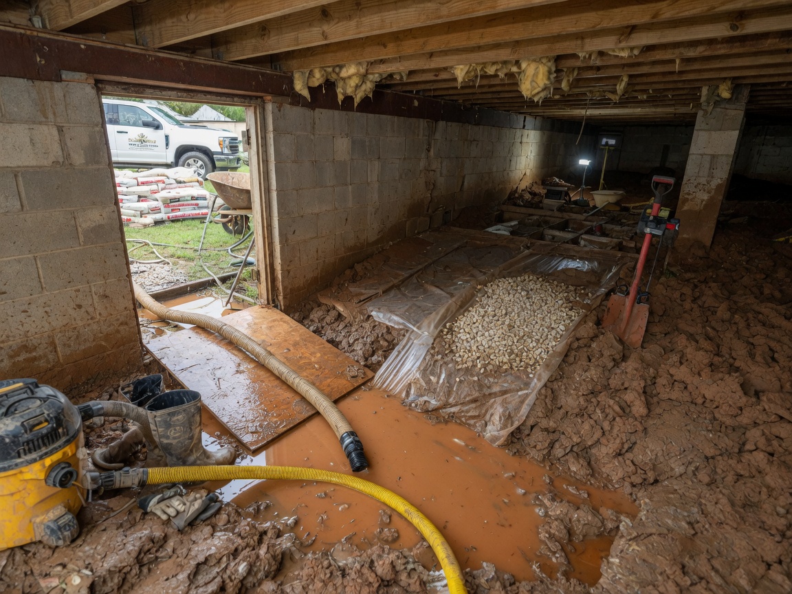 Steps to Dry Out a Flooded Crawlspace in Rosenberg Clay Soil